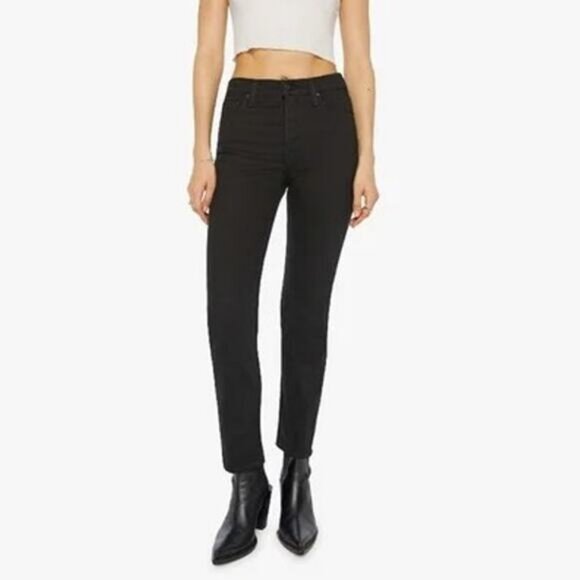 MOTHER Pants - MOTHER The Looker Crop In Dye Black Size 29